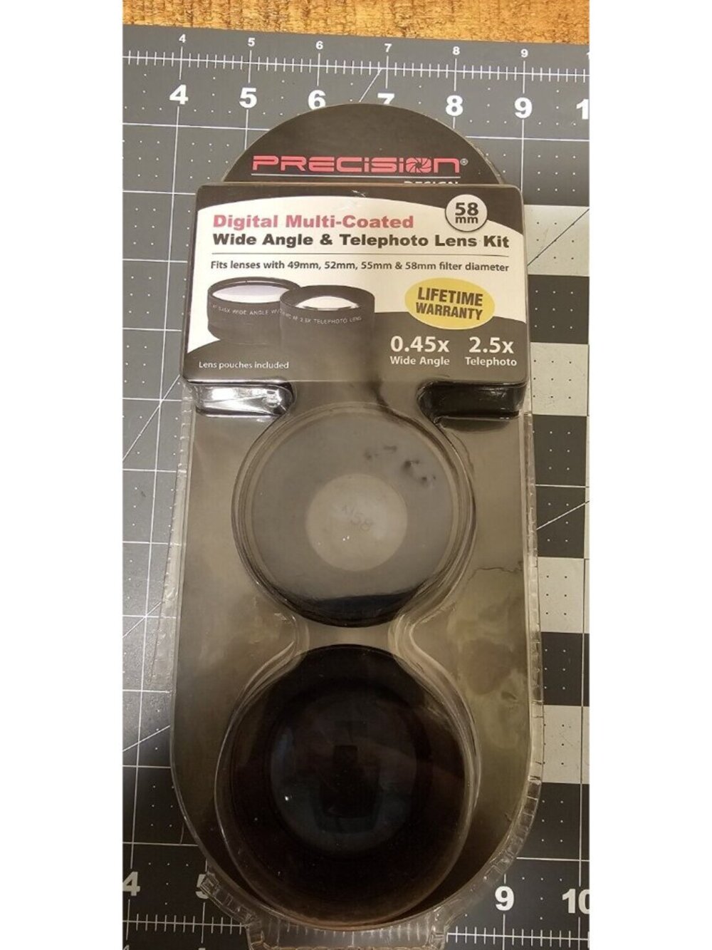 NEW Precision Design Wide Angle .45x & Telephoto 2.5x 58mm Digital Lens kit